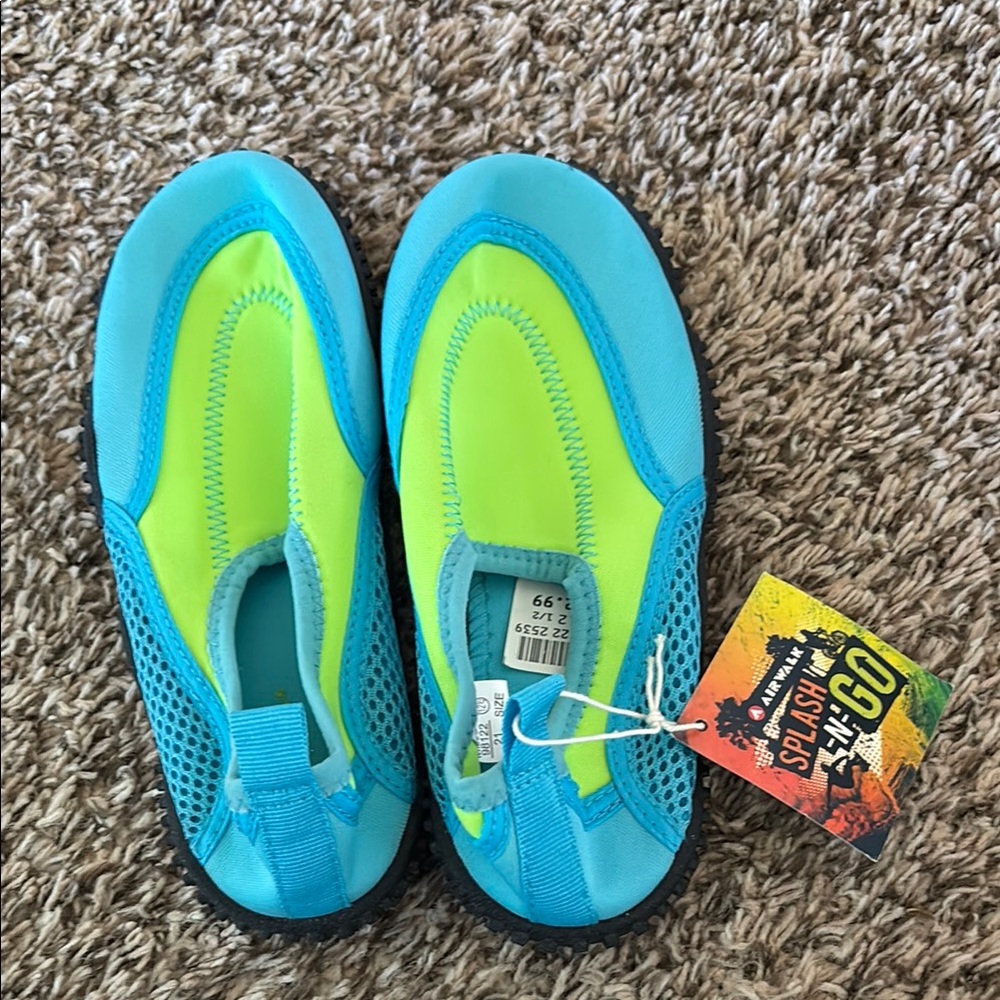 NWT-Airwalk Blue and Green Water Shoes Slip-On Design